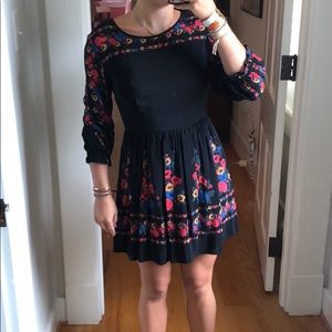 black floral dress